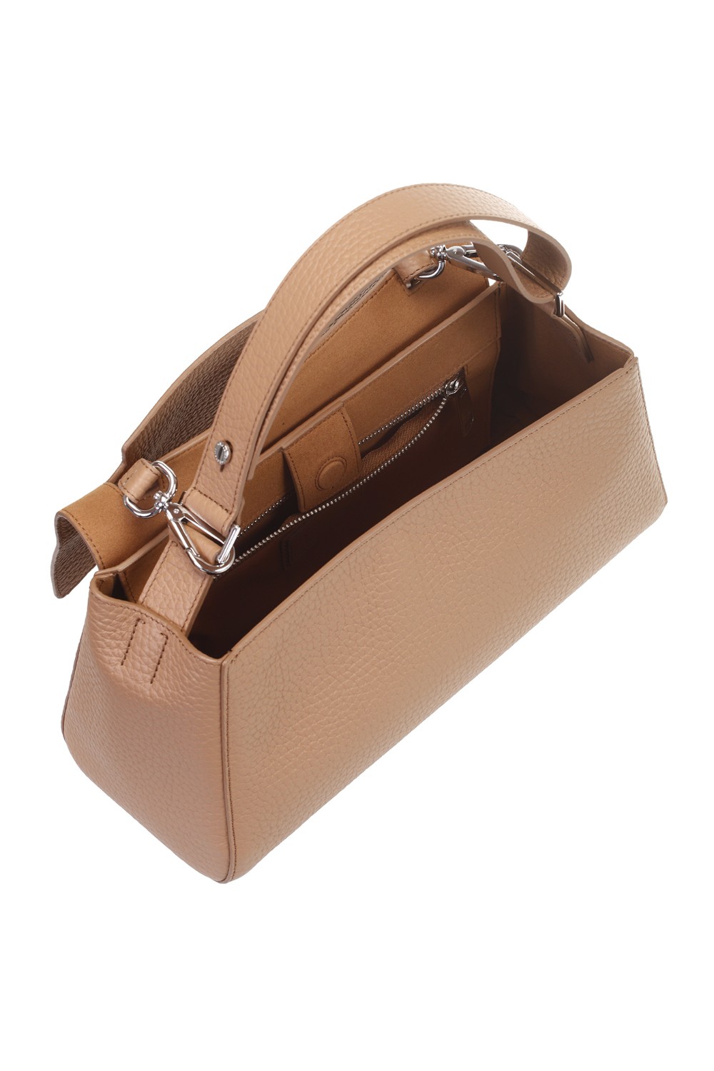 shop ORCIANI  Borsa: Orciani borsa Sveva Longuette Sense in pelle con tracolla.
Dimensioni: Larghezza: 34 cm / Altezza: 18 cm / Profondità: 14 cm.
Tasche: tre interne, di cui una con zip.
Chiusura: patta con bottone magnetico.
Funzionalità: apertura a scomparsa sulla parte alta della patta, tracolla di servizio regolabile e rimovibile.
Dettagli: pelle martellata; finitura palladio.
Made in Italy.. B02159 SOF-MANDORLA number 7857357